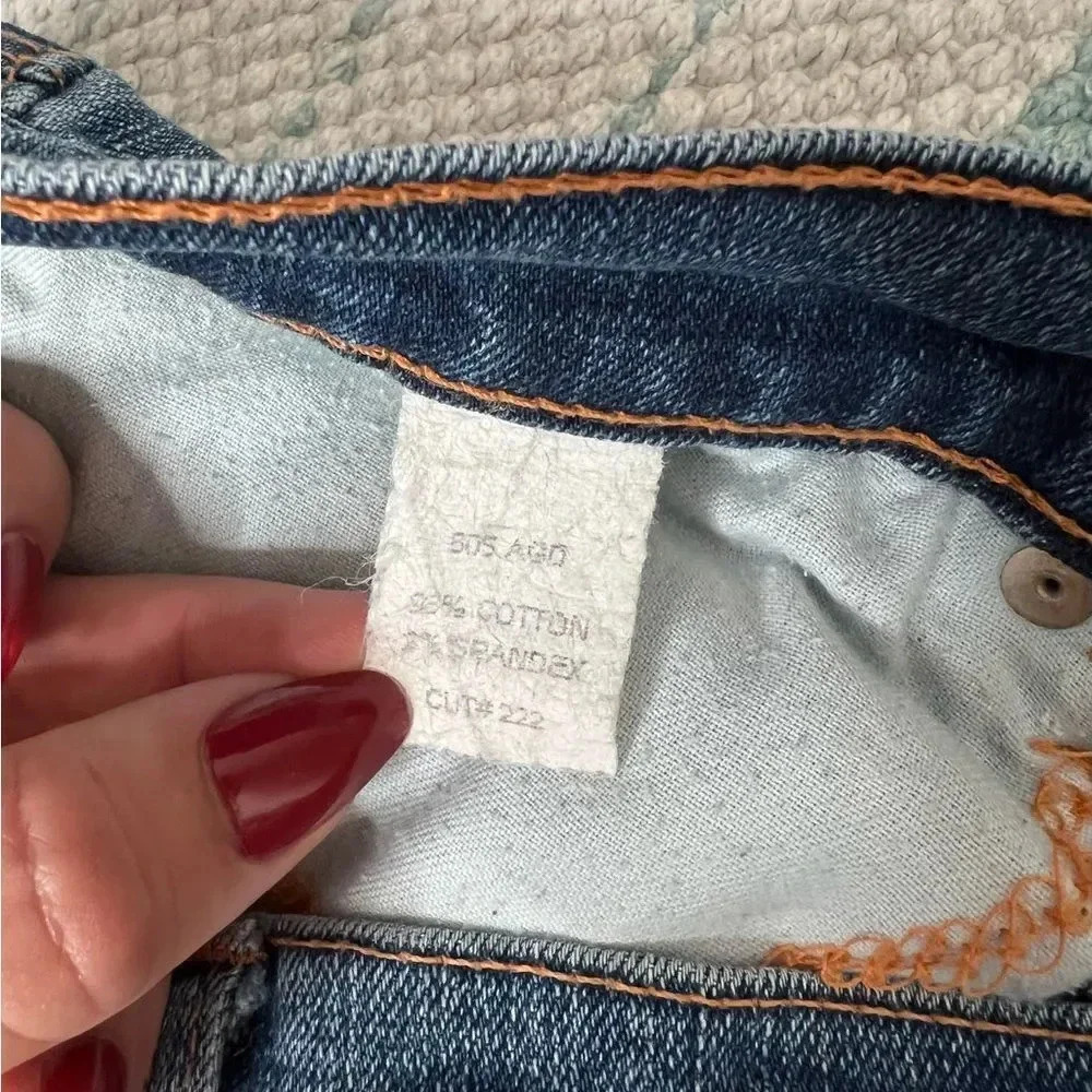 ⭐️J Brand Jeans Ripped Bootcut Medium Wash Size 27 8.5” Rise - Picture 7 of 9